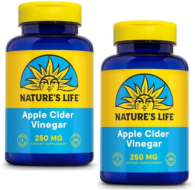 네이쳐스 라이프 애플사이다 식초 애사비 250mg Natures Life Apple Cider Vinegar, 250정, 2개 - 쿠팡