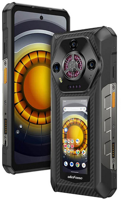 Ulefone Armor 30 Pro 5G 三防手機，搭載前後雙螢幕與夜視相機，具備12800mAh大電量與118dB揚聲器, 黑色, 512GB