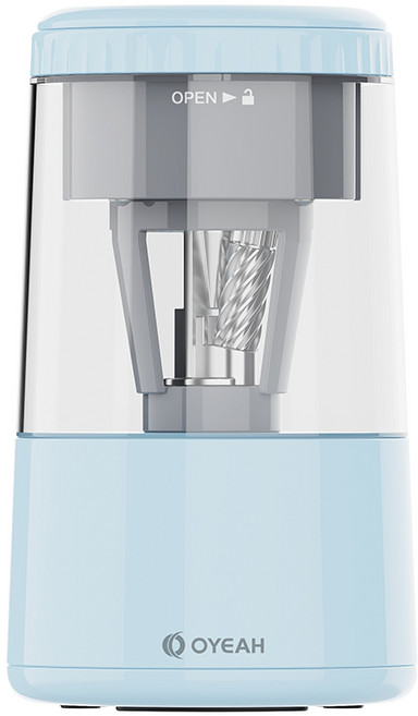 OYEAH 휴대용 전자동 상승 연필깎이 급속 충전 안전 보호, 1개, 푸른 색