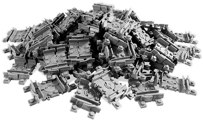 레고 8867 시티 플렉시블 기차 트랙 (RC레일 /64개) 장난감 조립 정품, 1개