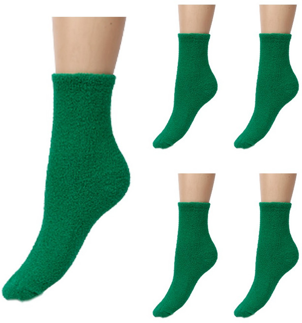 씨엘스토리 남녀공용 국산 무지 초극세사 수면 양말 5족 세트