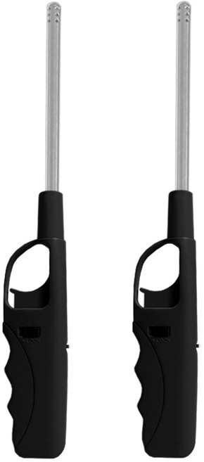 고급 다용도 가스 점화기 2개 사은품:알뜰 치약짜개 C타입 1개), 블랙