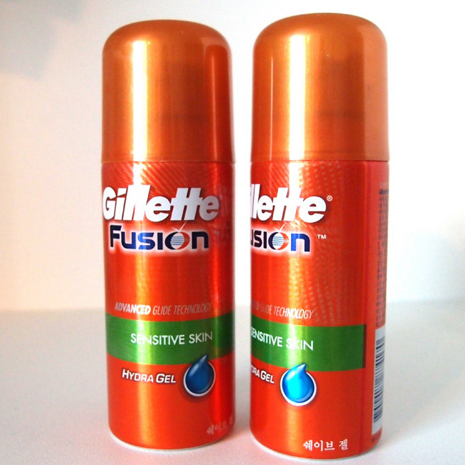 질레트 퓨전 하이드라 미니 여행용 쉐이빙젤 2개 (면도젤 제모젤 면도크림), 70g