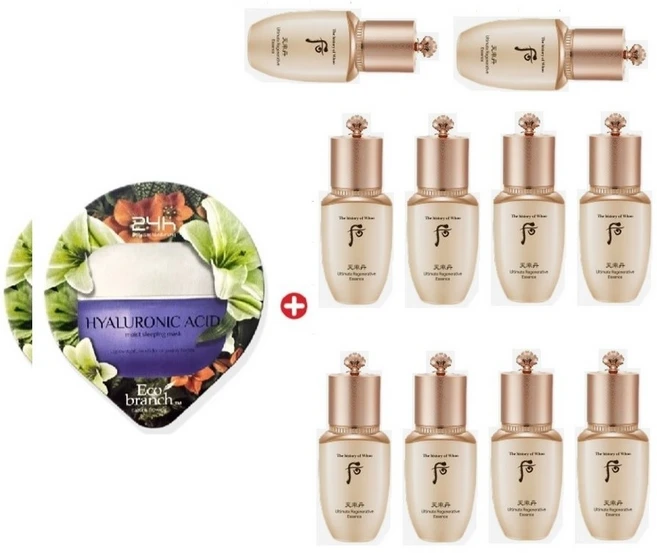 GE7 에코 모이스처 수면팩2개/천율단 화율 에센스7mlx10개/70ml, 7g, 10개 - 쿠팡