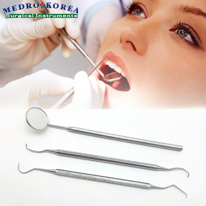 Medro-Korea 치석제거기 세트(샤프 블런트 치경 보광케이스) 스케일링 치과용기구 치경세트, 1개