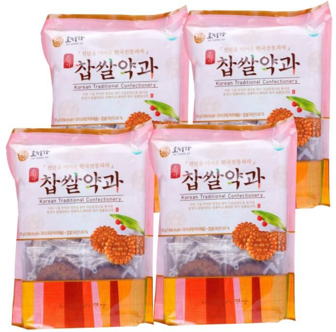 호정가 찹쌀 약과 도시락, 350g, 4개