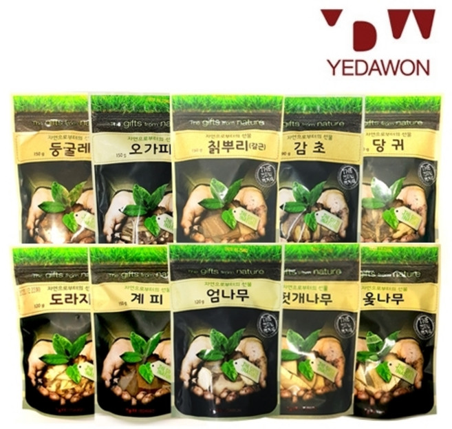예다원 건약제 약초 엄나무 오가피 옻나무 헛개나무 계피 도라지 감초 칡뿌리 당귀 둥글레, 1개