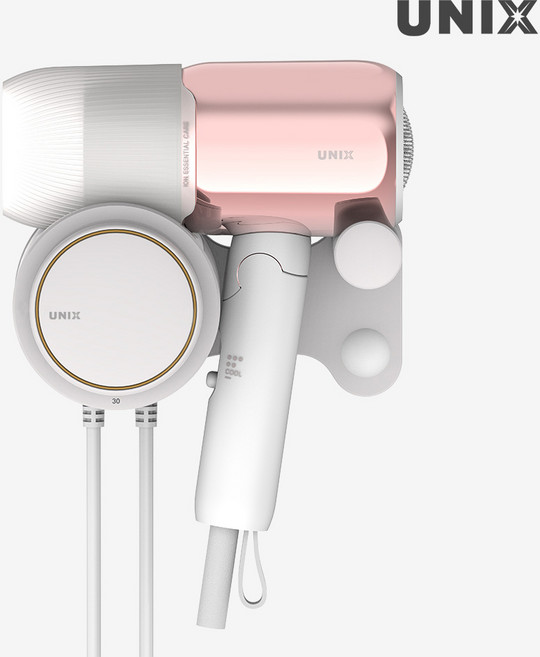 유닉스 벽걸이 헤어 드라이어 1800W, UN-S3025, 혼합색상