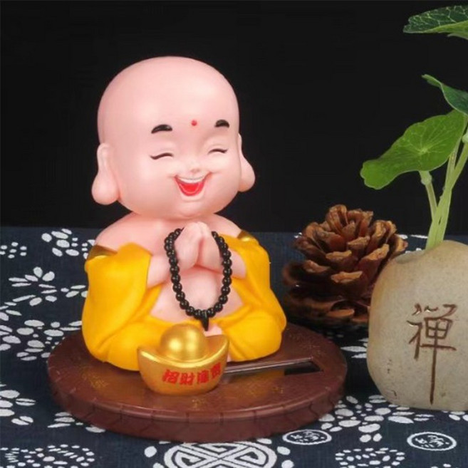 노호혼 태양열 움직이는 스님, 스님 염주옐로, 1개