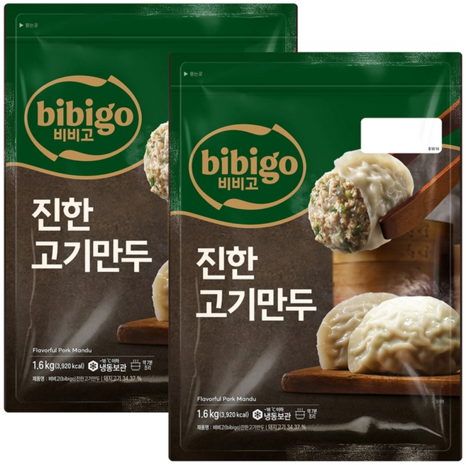 CJ 비비고 진한 고기만두, 1.6kg, 2개