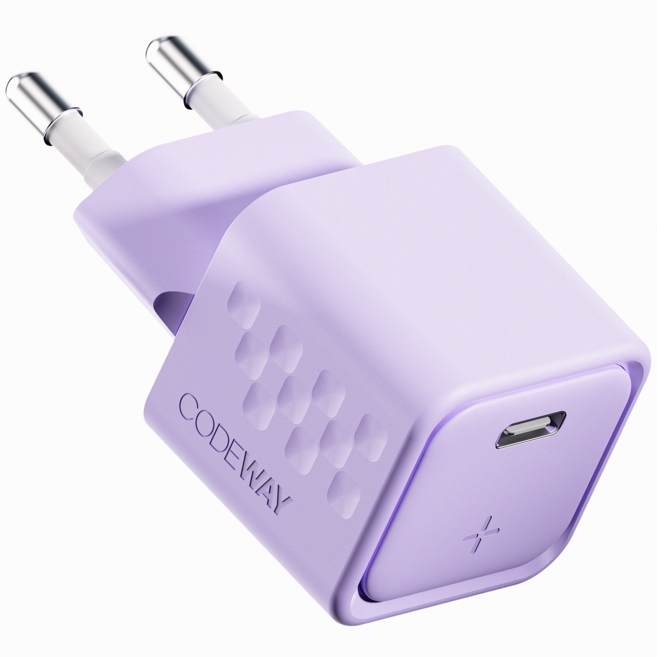 코드웨이 30W PD C타입 고속 충전기 어댑터, 1개, 라벤더 퍼플