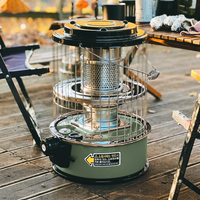 캠핑 난로 미니 등유 석유 캠핑용 히터, 카키