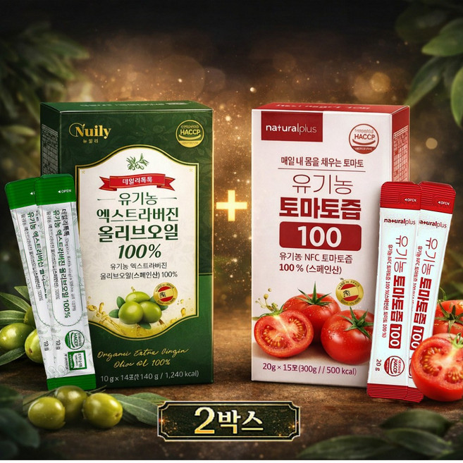 [유기농100%] 올토샷 토마토올리브오일 토마토즙 스틱 라이코펜, 1개, 440g