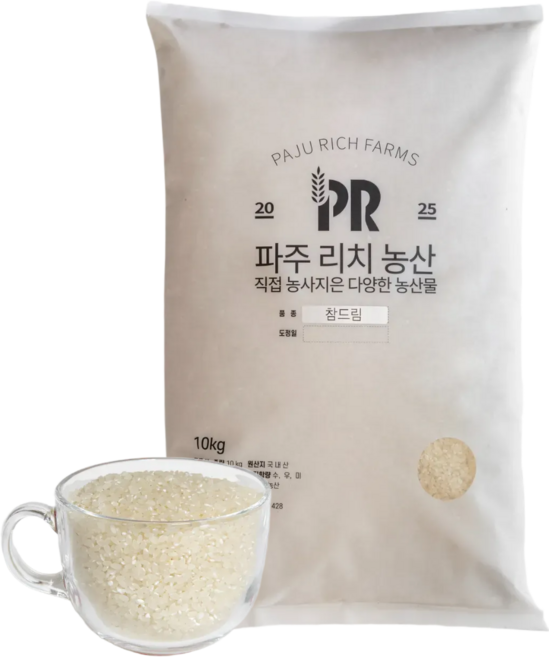 경기 파주에서 직접 농사지은 백미! 참드림 단일미, 40kg, 1개, 상등급