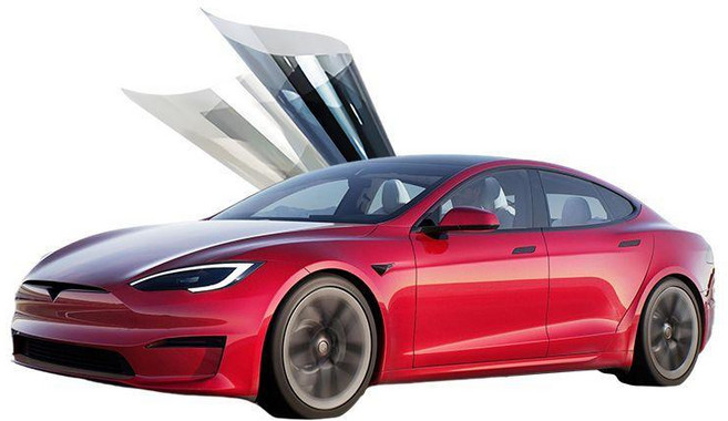 汽車隔熱膜 玻璃防曬隱私太陽膜, modelY側後檔前淺後深,轎車全車套裝
