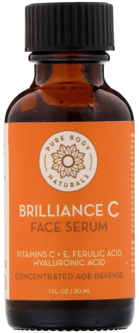 Pure Body Naturals 브릴리언스 C 페이스 세럼 30ml(1fl oz) 2팩, 1개, 30ml - 쿠팡