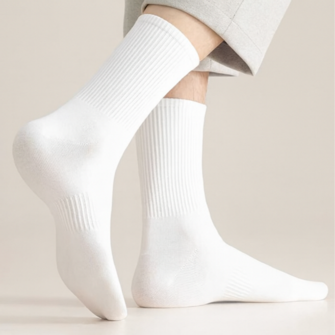 모더삭스 프리미엄 무지 장목/중목 사계절 양말 10켤레