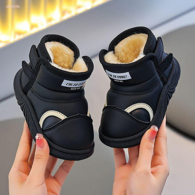 兒童雪地靴 加絨保暖學步鞋
