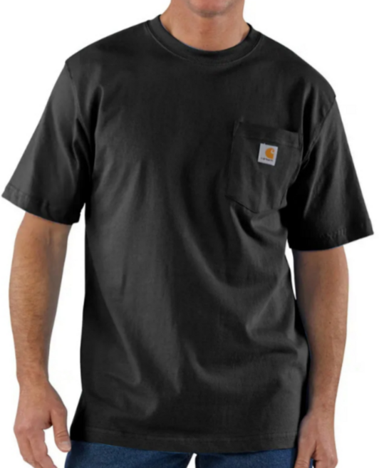 칼하트 K87 남성용 포켓 반팔티셔츠 여자