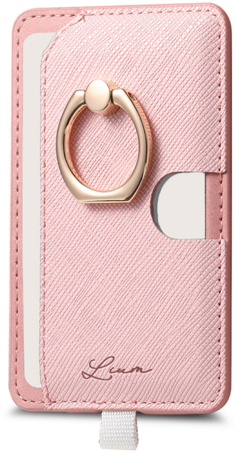 리움 맥세이프 카드지갑 핑거링 스마트링 링홀더 거치대 카드포켓 그립, 핑크, 1개