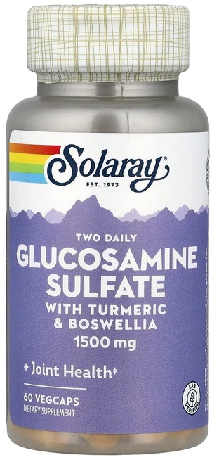 쏠라레이 글루코사민 황산염 강황 보스웰리아 함유 750mg 60 베지캡슐, SOR08151, 1개, 60정 - 쿠팡
