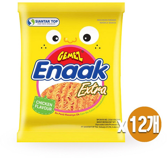 게메즈 에낙 라면 과자, 30g, 12개