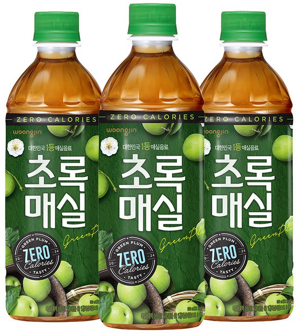 초록매실 제로 500ml 12개 신상품 제로칼로리 국내산매실과즙