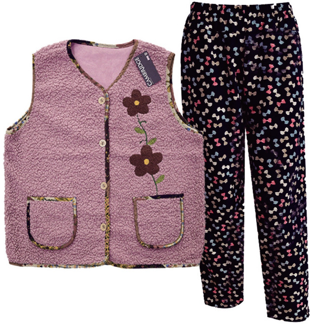 [기모조끼바지세트] 김장 촌캉스룩 겨울 조끼&바지세트 할머니/엄마/가족/체육대회/단체복