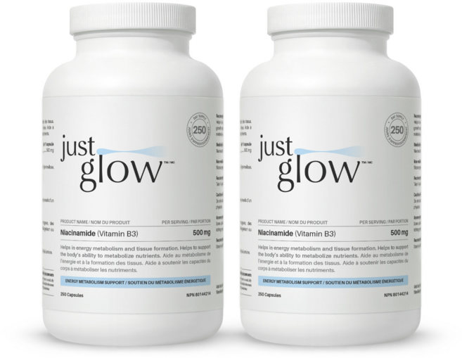 저스트글로우 나이아신아마이드 비타민 B3 500mg 캡슐, 2개, 250정