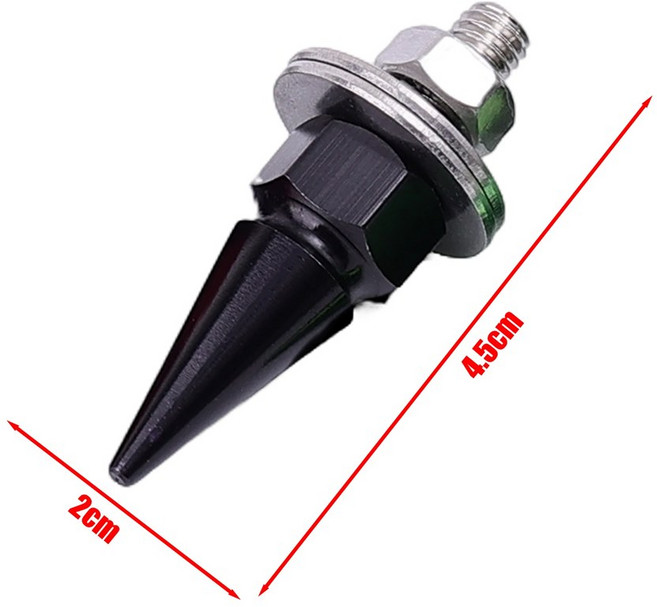 M6 스레드 팁 엔진 자동차 와셔 볼트 패스너 합금 나사 알루미늄 번호판 수정 범퍼, bla, 1pcs, 1개