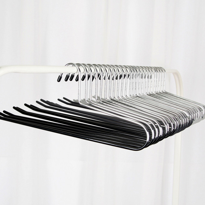 철제 코팅 논슬립 치마 바지걸이 정리 옷걸이 20P 40P, 논슬립 바지걸이 20P