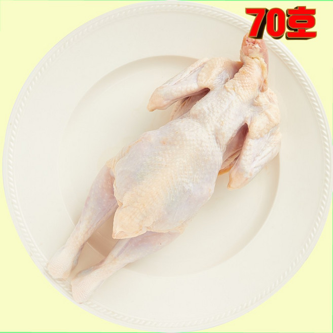 염지 삼계 닭 도매 유통 영계 생닭 -70호 (650g-750g) 옛날통닭용, 무염지, 1개