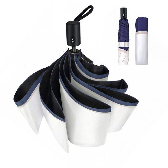 원터치 3단 자동 초경량 UV 차단 여행용 접이식 암막 우산 양산 겸용