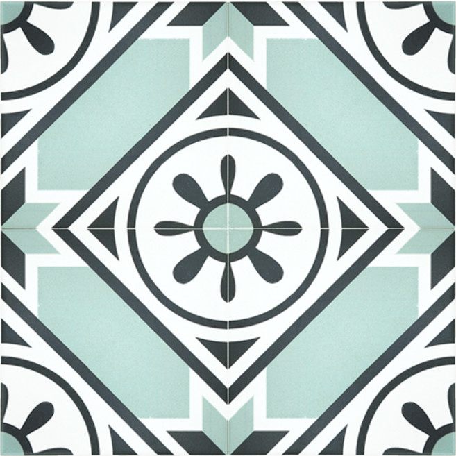 북유럽 패턴 타일 200각 바닥 욕실타일 P226 [로아스], 25개, 그린계열