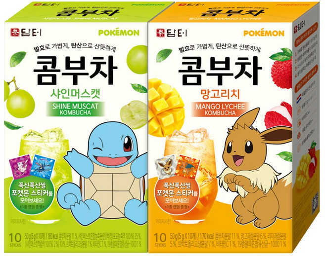 담터 콤부차 샤인머스캣 10T +망고리치 10T (20T), 1개, 50g, 10개입