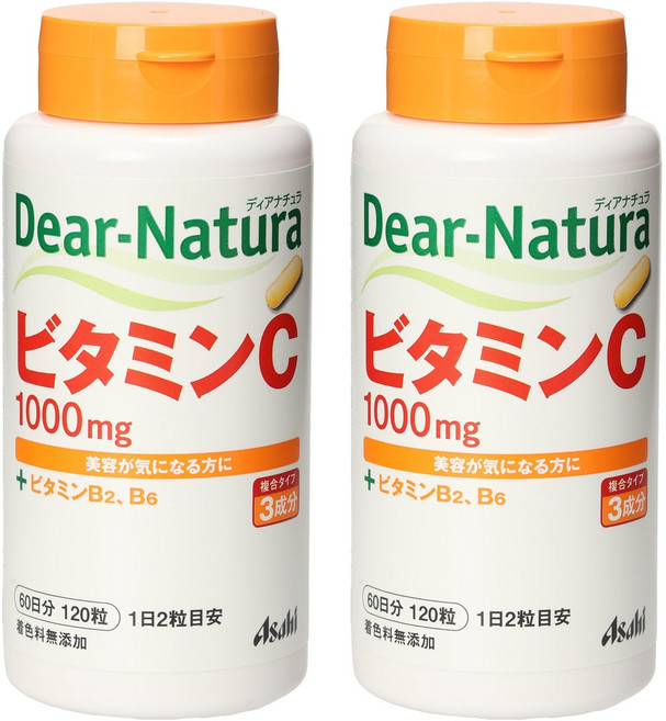 Asahi 朝日 Dear-Natura 維他命C 1000mg 膠囊, 2個, 120錠