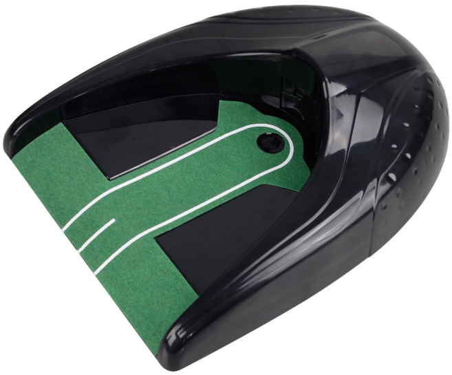 CRESTGOLF 골프 퍼터 자동리턴기 퍼팅연습기 실내 골프연습기 퍼팅기, 블랙, 1개