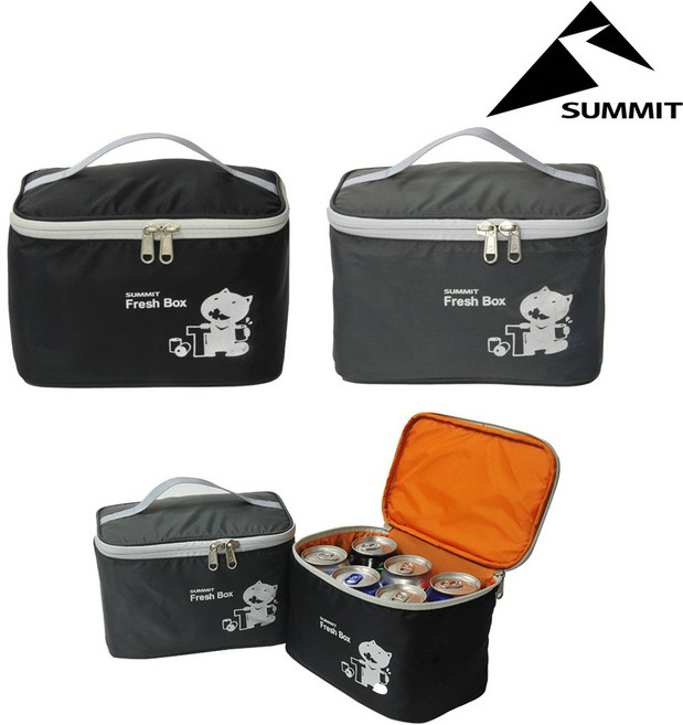 써미트 피크닉 쿨박스 후레쉬박스 보온 보냉 보조 수납가방, 그레이