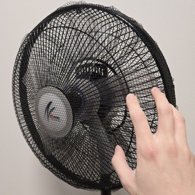 루로아 선풍기 안전망 그물망 커버, 2개, 블랙
