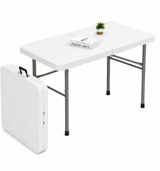 多功能折疊桌, 白色折疊桌, 4人