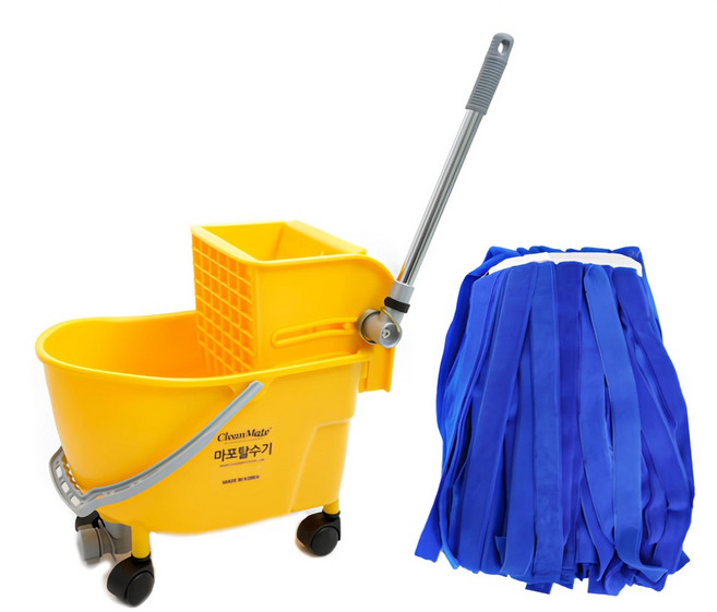 크린메이트 대걸레짤순이 + 극세사마포 세트, 1세트, 혼합 색상