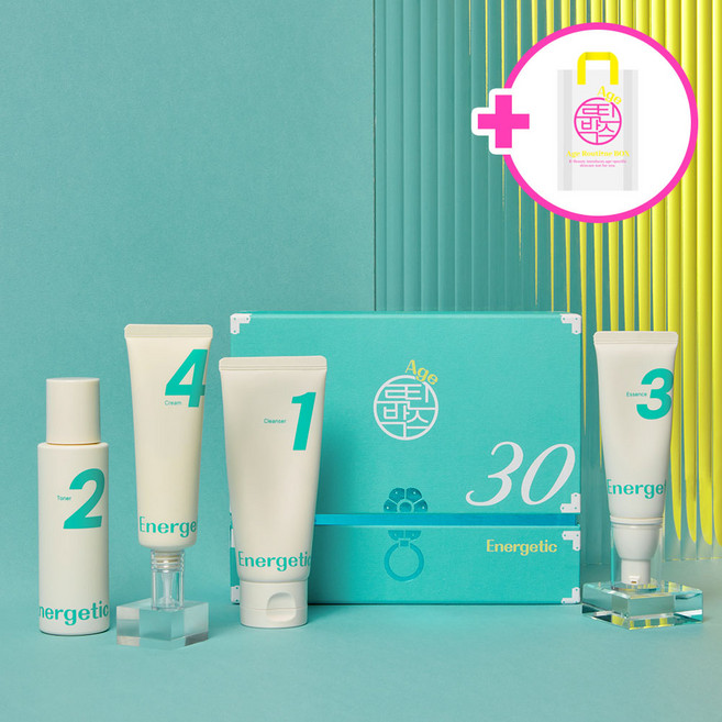 셀뮬러 기초 트래블 세트 4종 화장품 에이지 루틴박스 30대 키트 에너제틱, 1세트