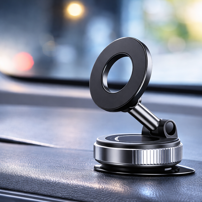 브리담 자석 흡착 차량용 휴대폰 거치대, 블랙, 1개