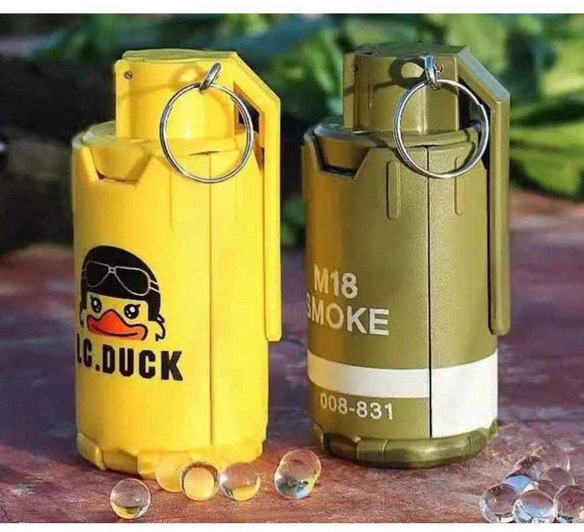 더미 수류탄 섬광탄 방탄복 플레이트 캐리어 에어 소프트 캠핑 놀거리, 1개, M49-M26블랙수류탄(나일론)-물폭탄2만발