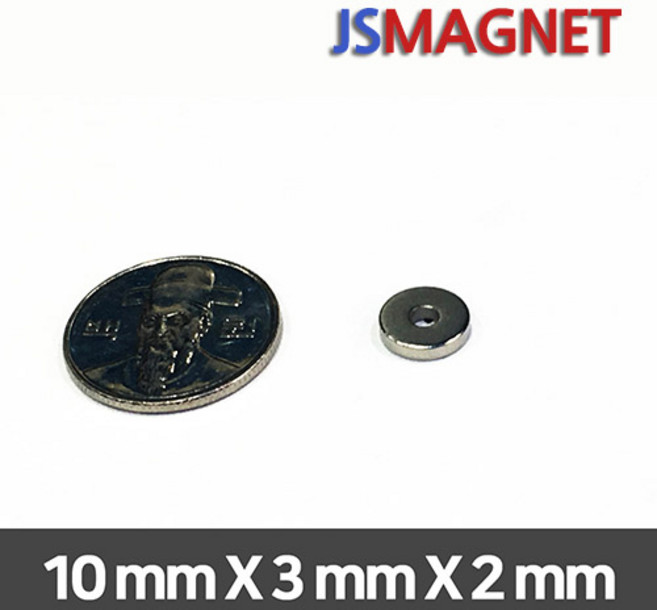 정신마그네트 초강력 네오디움자석 링자석, 1개, 01_D10XD3X2T