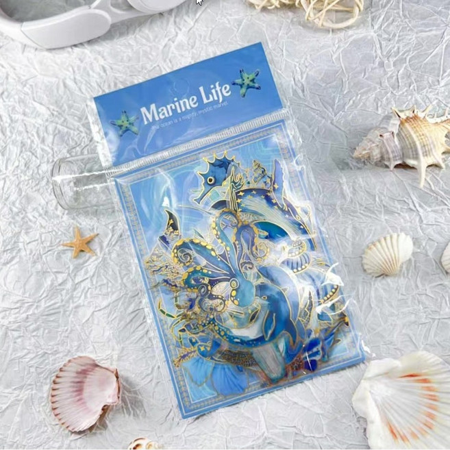 앨리스앤 빈티지 다꾸 스티커팩 마린 라이프, 1개, 마린라이프 (HR438)