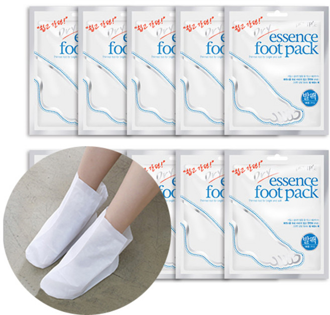 쁘띠페 드라이에센스 풋 팩, 2개입, 10개