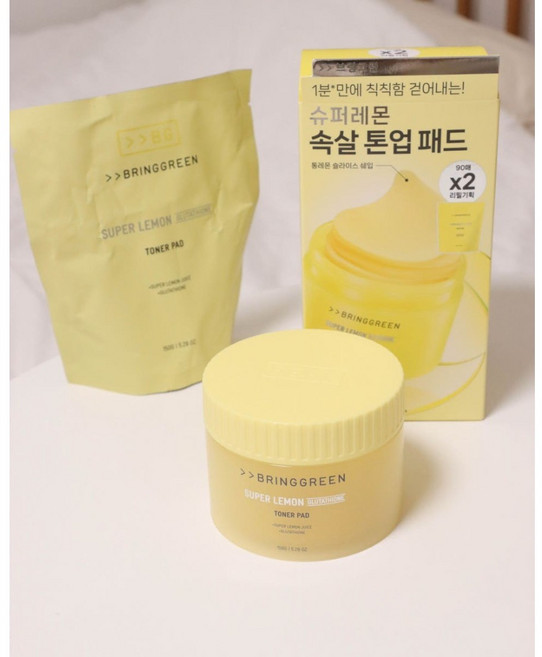 (본사정품) 브링그린 슈퍼레몬 글루타치온 토너패드, 1개, 90매입