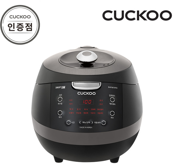쿠쿠 CRP-BHF0670FD 6인용 IH전기압력밥솥 공식판매점 SJ, 다크 티탄 실버
