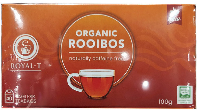 코스트코 유기농 루이보스티 로얄티 임산부 티백 + 물티슈 1매, 2.5g, 40개입, 1개